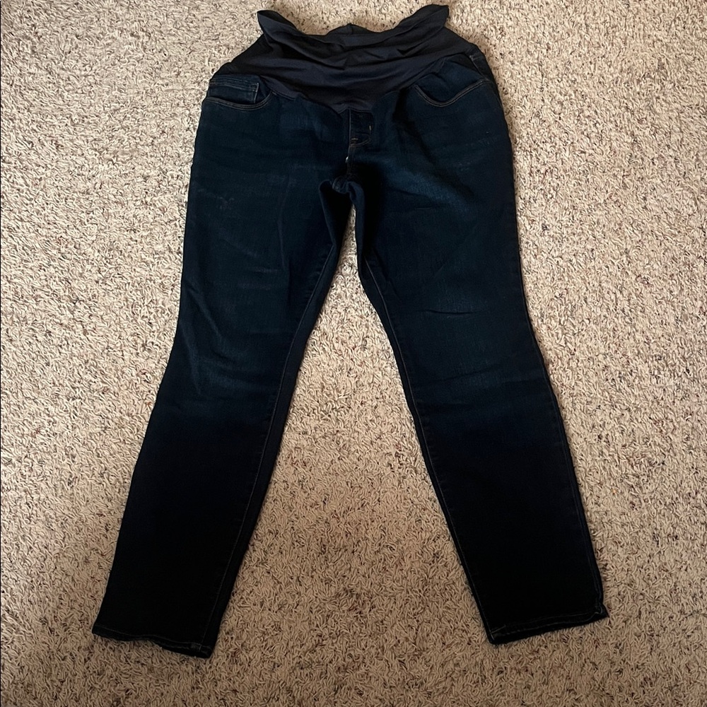 Dark Blue Skinny Maternity Jeans